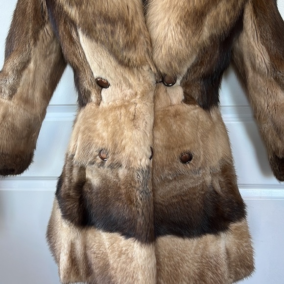 Ultimate vintage 70s find! One of a kind sable fox mink fur coat S - Picture 9 of 13